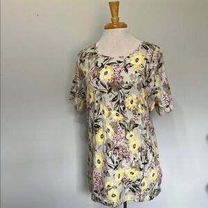 Croft & Barrow floral print Poppy Crewneck Tee NWT 1X Women’s Classic Tee